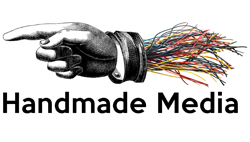 Handmade-media.co.uk logo. Digital video, design for print and the web. North West England, Lancashire.